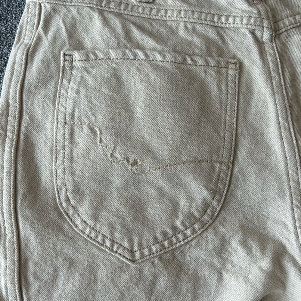 NWT FREE PEOPLE We The Free Aster Straight
Leg Jeans / Cream - Picture 5 of 9